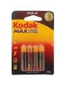 Pilas alcalinas Kodak MAX AAA LR3 (4)