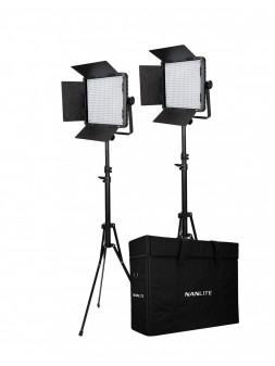 NANLITE KIT 2 PANEL LED CN-600SA CON ALETAS LUZ DIA